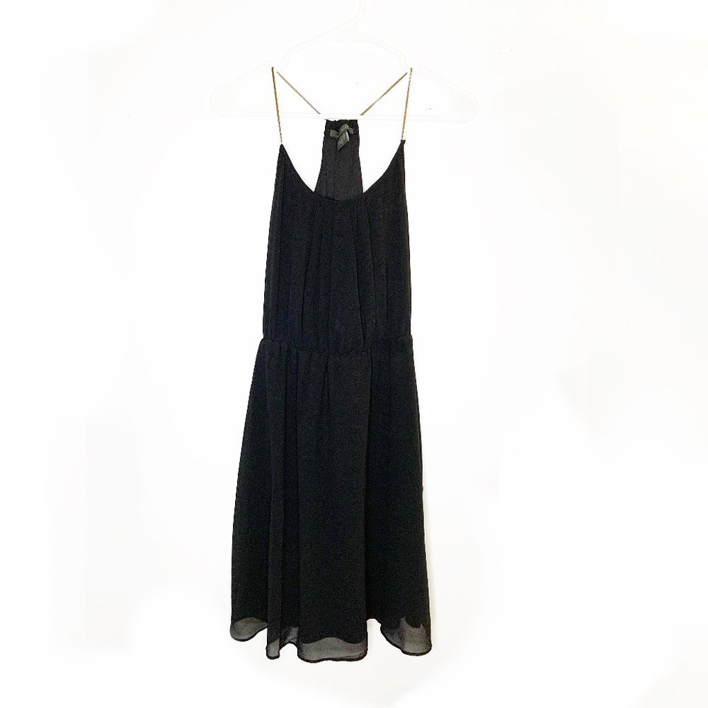 Midi Length Cinched Waist Halter Dress